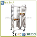 St/Steel 201 cake trolley rack convenient, stainless steel tray trolley for cafeterias